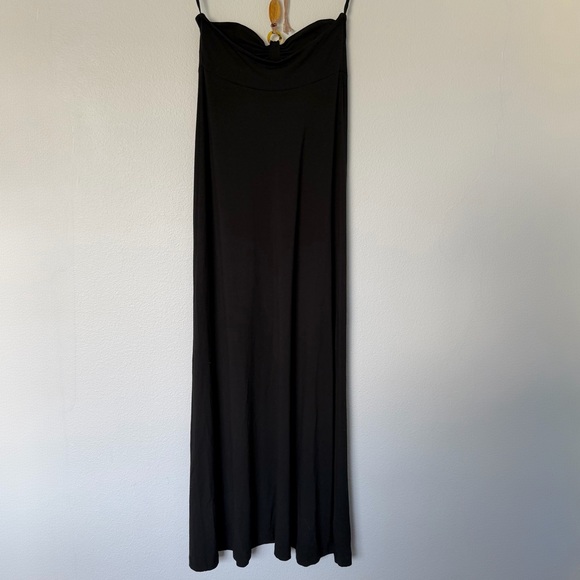 Tommy Bahama Size Small Black Maxi Beaded Halter Dress Flowy Built In Bra Beach - Picture 7 of 9